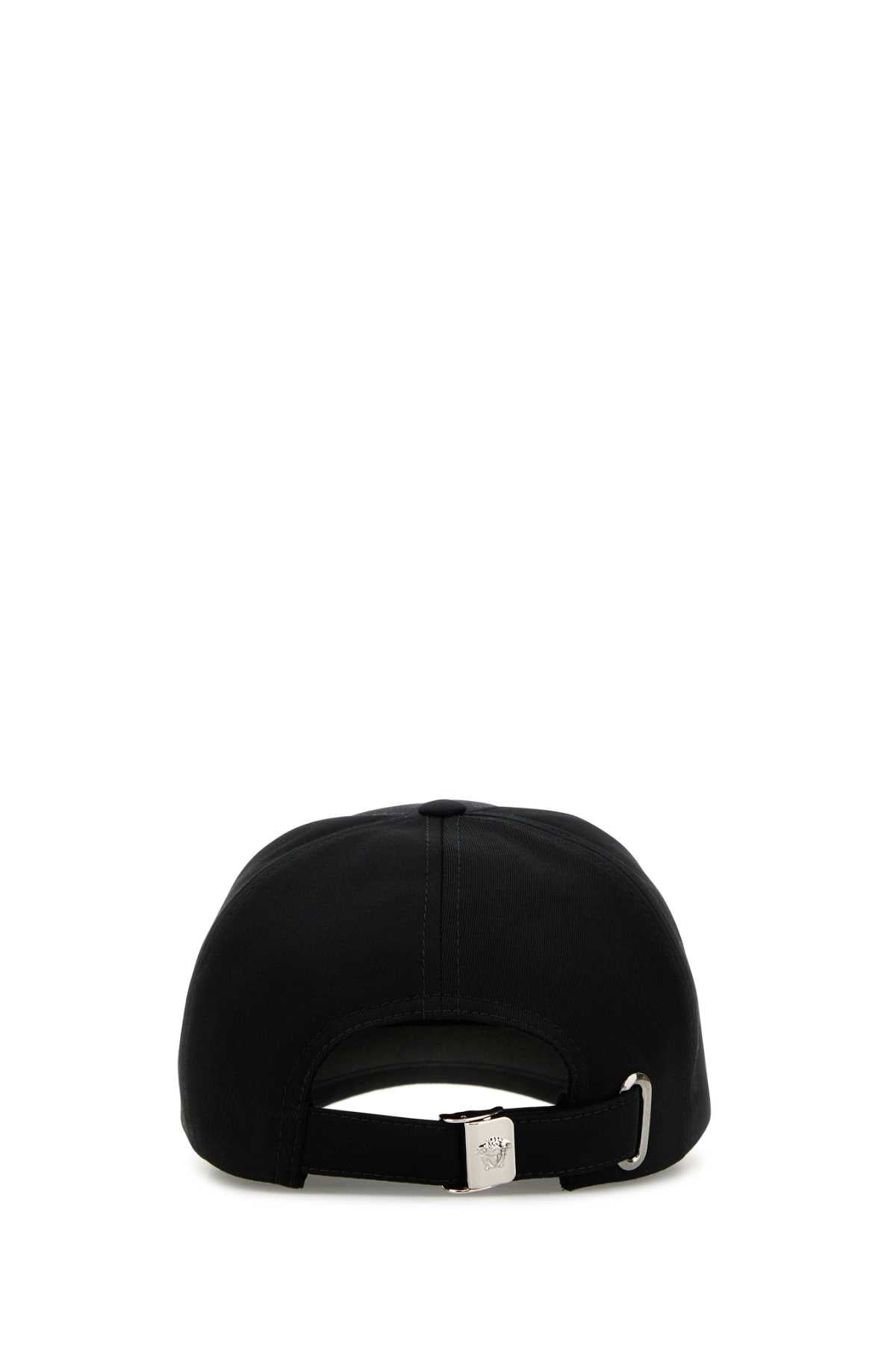 Versace Men Black Cotton Baseball Cap - 3