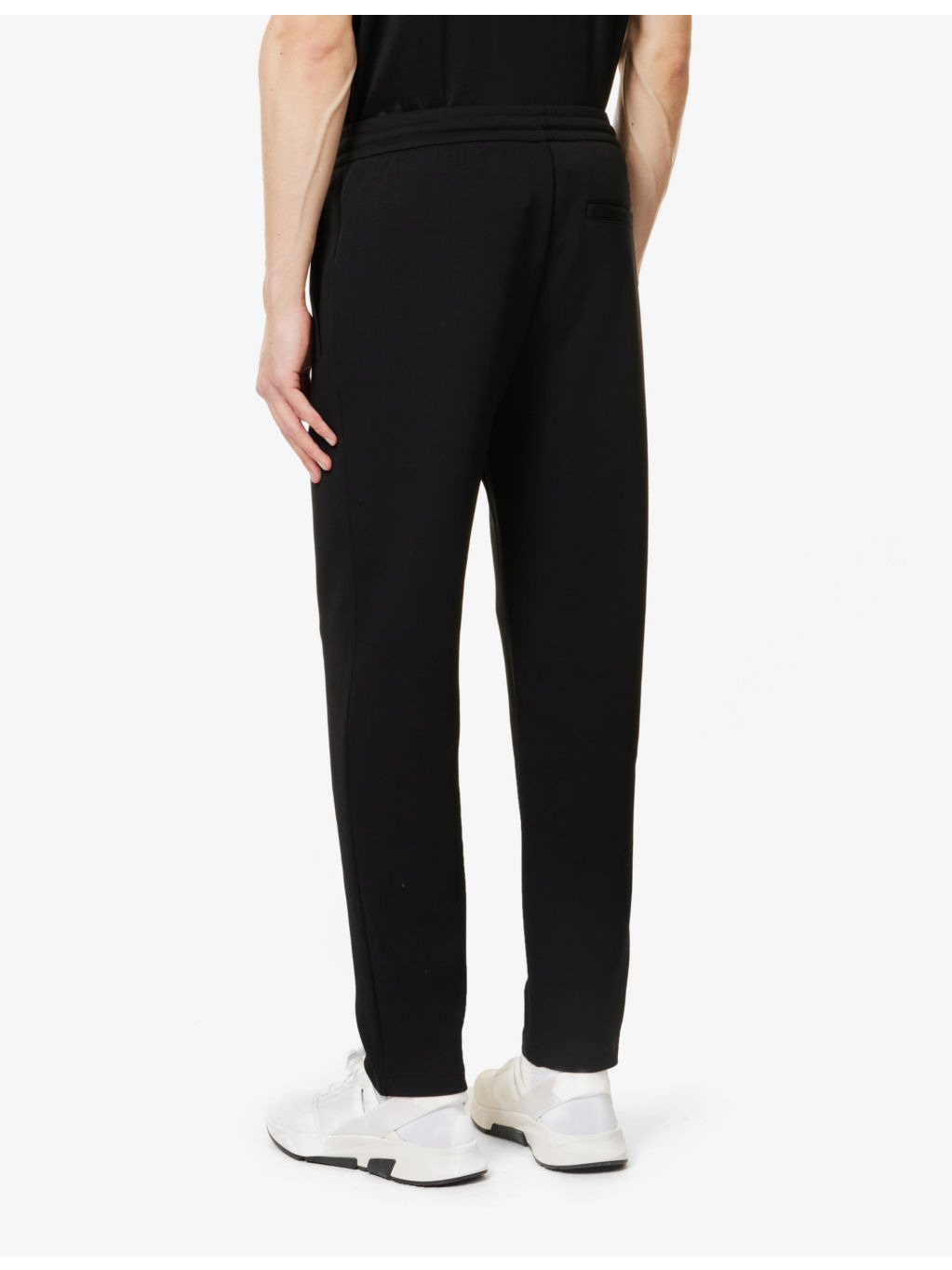 Logo-Embroidered Straight-Leg Stretch-Cotton Jogging Bottoms - 4