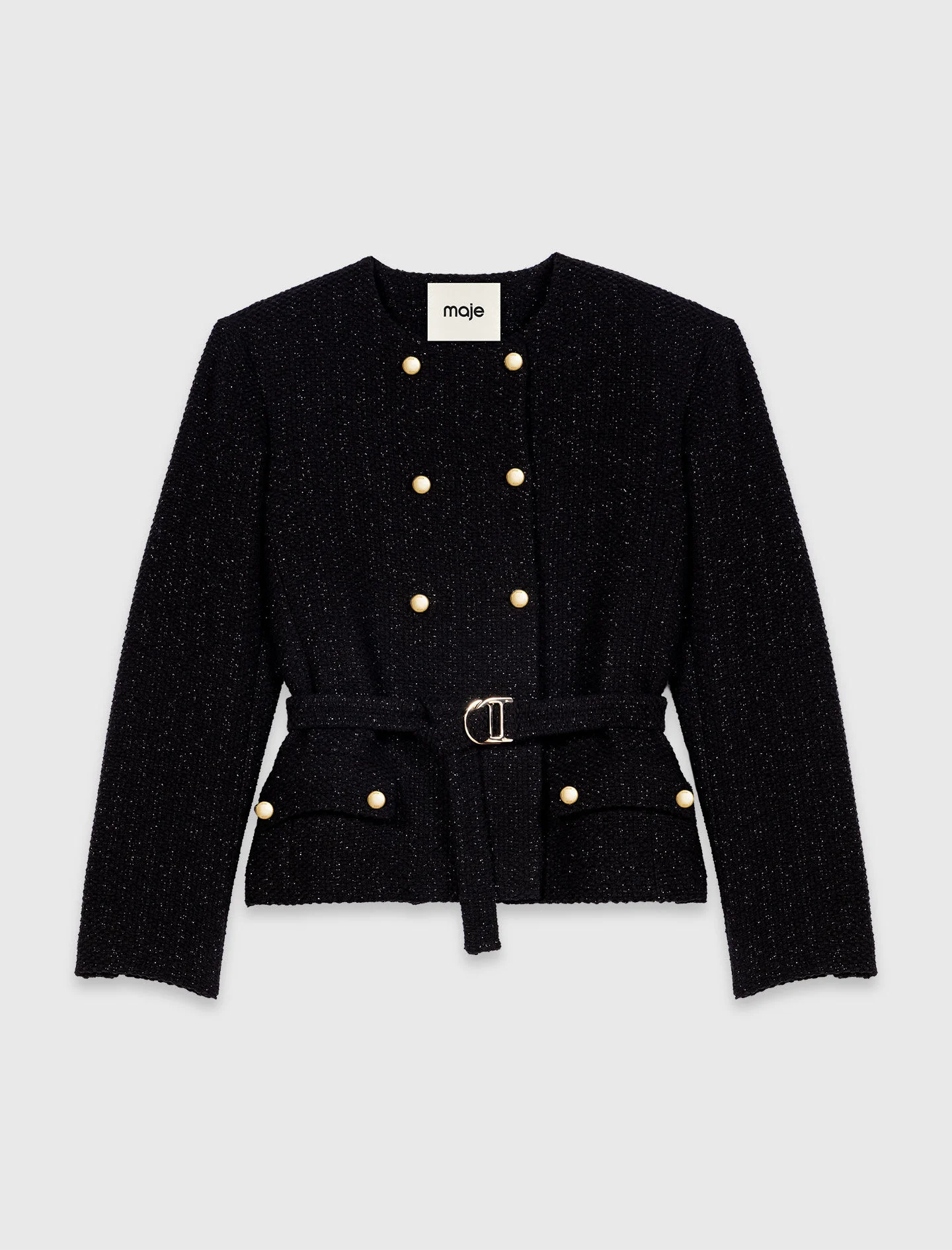 Mid-length double-breasted jacket - 1
