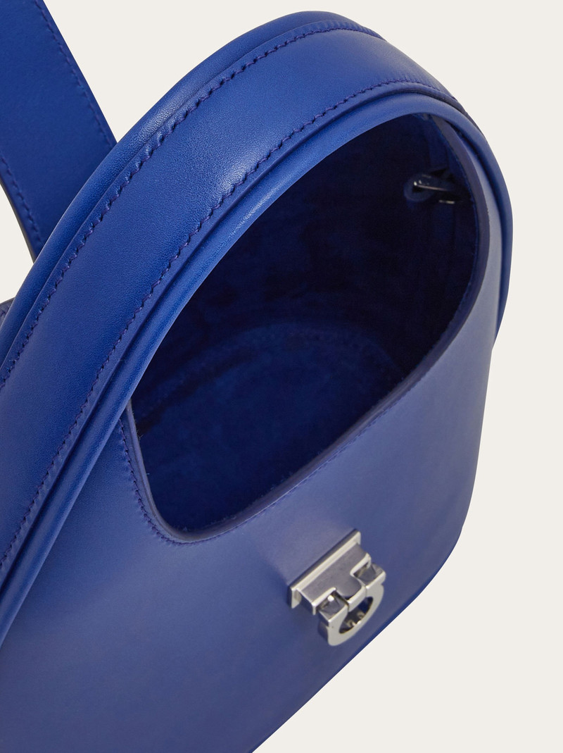 Mini Hobo bag with Gancini buckle 6