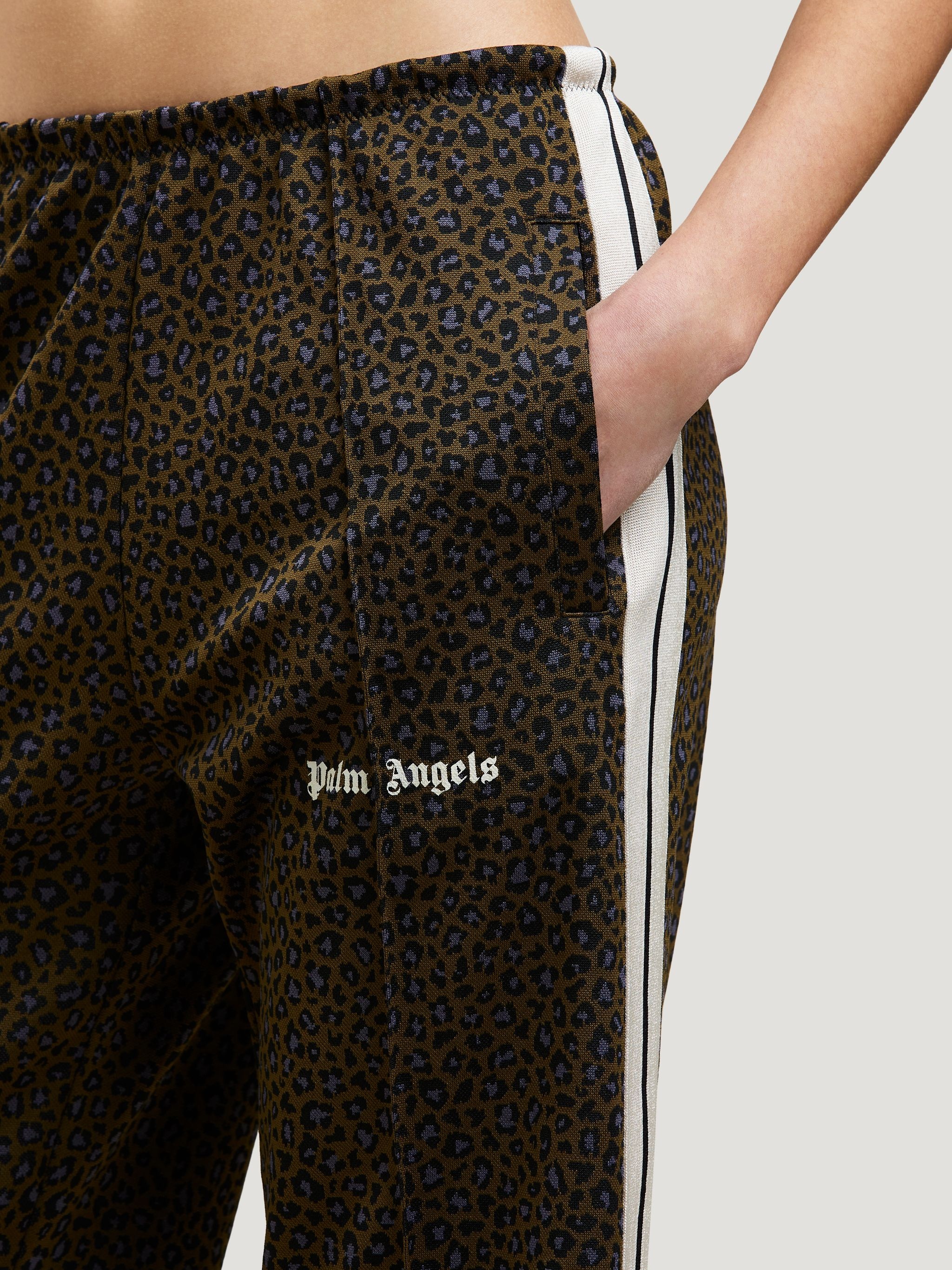LEOPARD CROPPED TRACK PANTS - 6