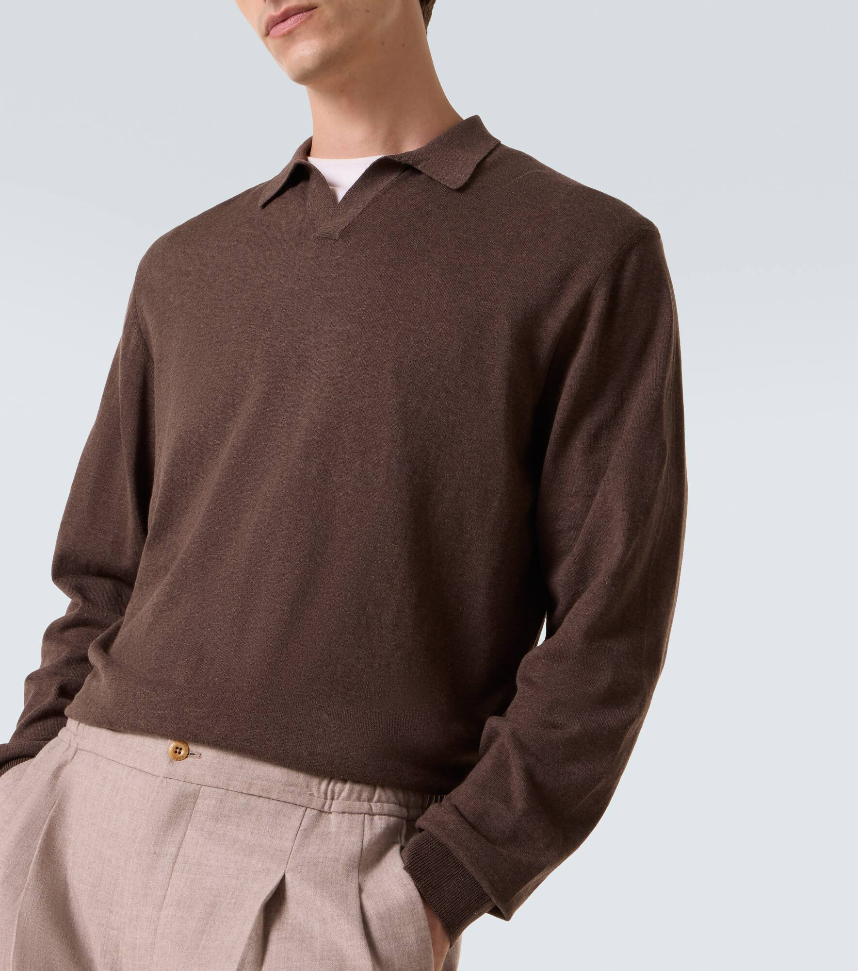 Cashmere polo sweater - 5