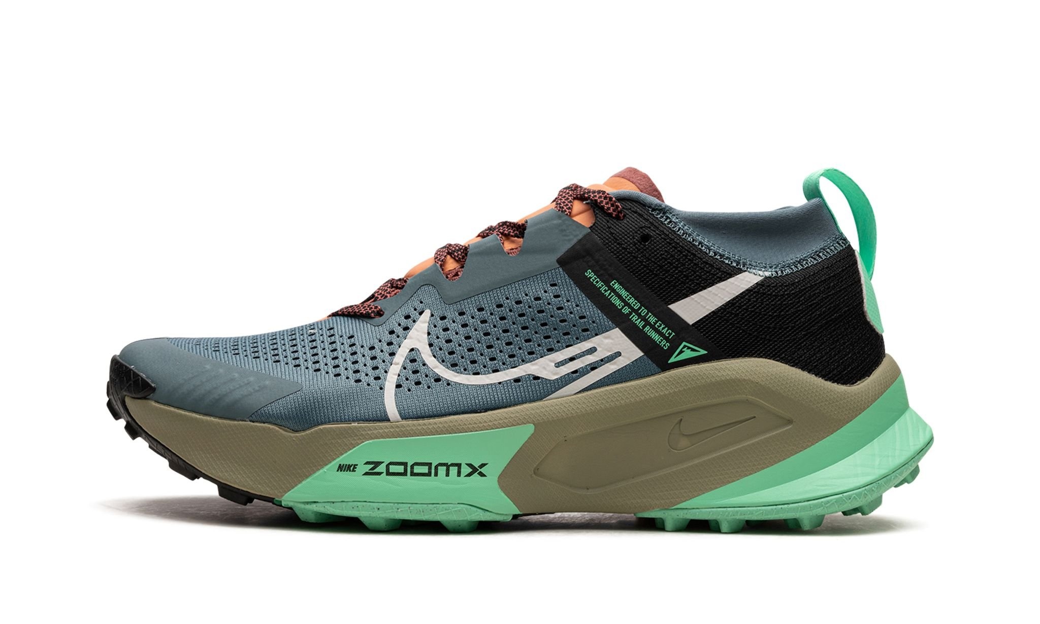 Nike ZoomX Zegama Trail "Light Slate Grey Glow Green Bone Black" - 1