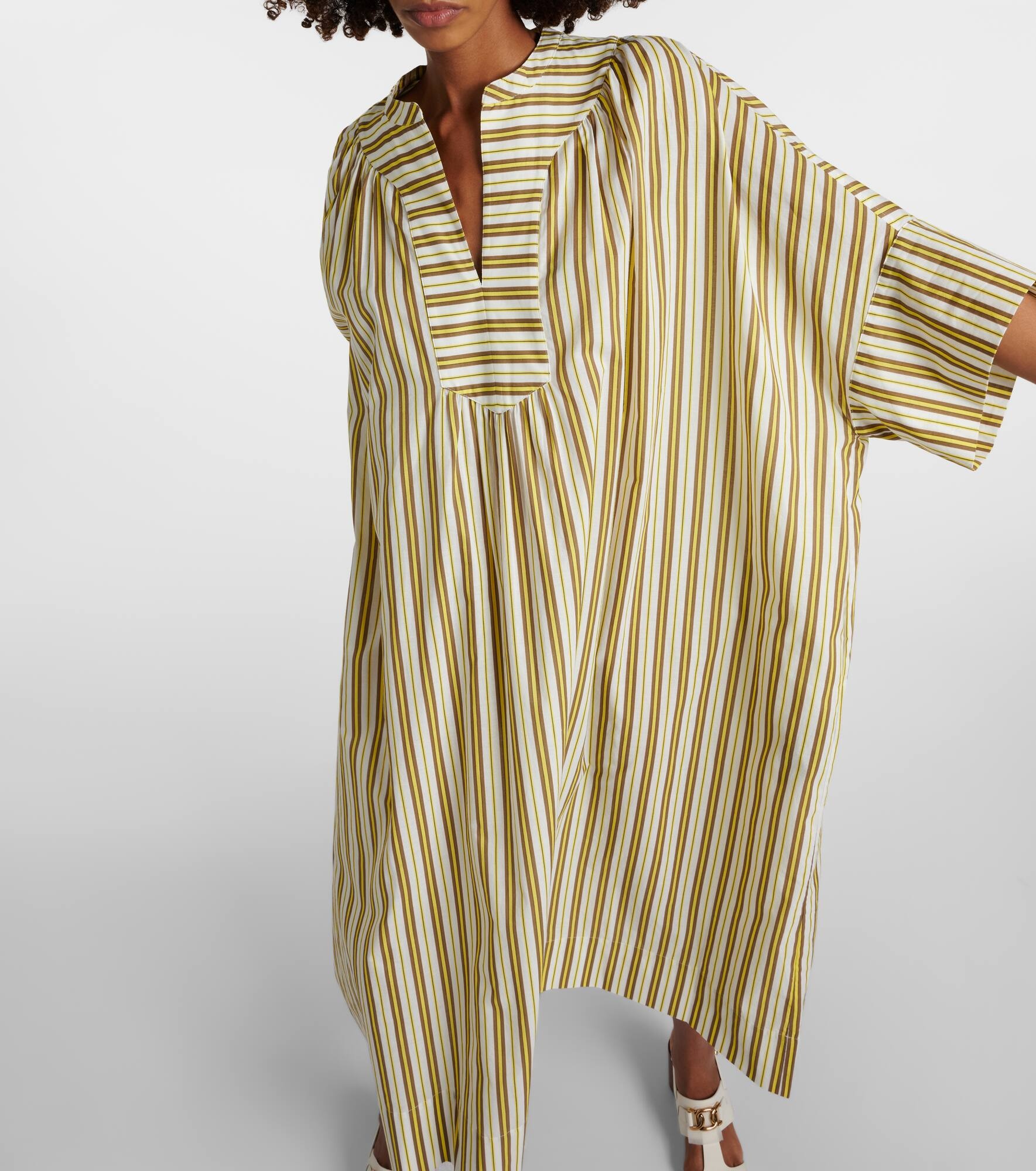 Striped cotton midi dress - 5