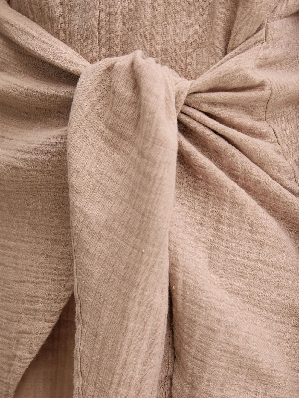 tie-detail shirt midi dress - 4