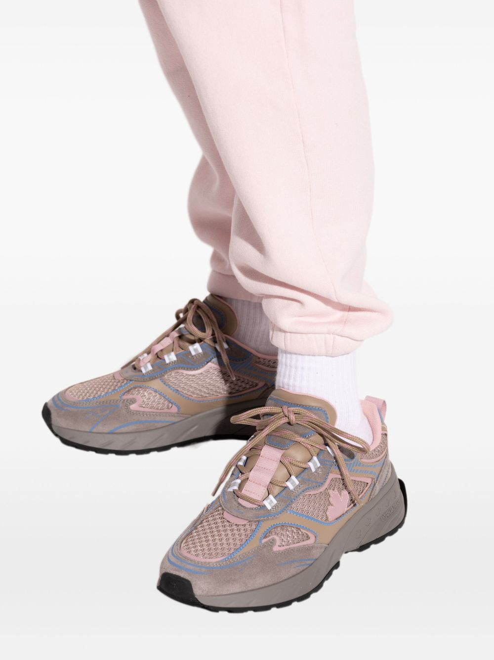Sprinter suede-leather mesh sneakers - 5