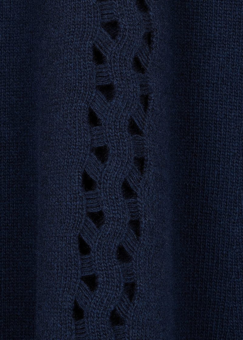 Paul Smith Women's Navy Ladder Pointelle Stitch Knitted Skirt outlook