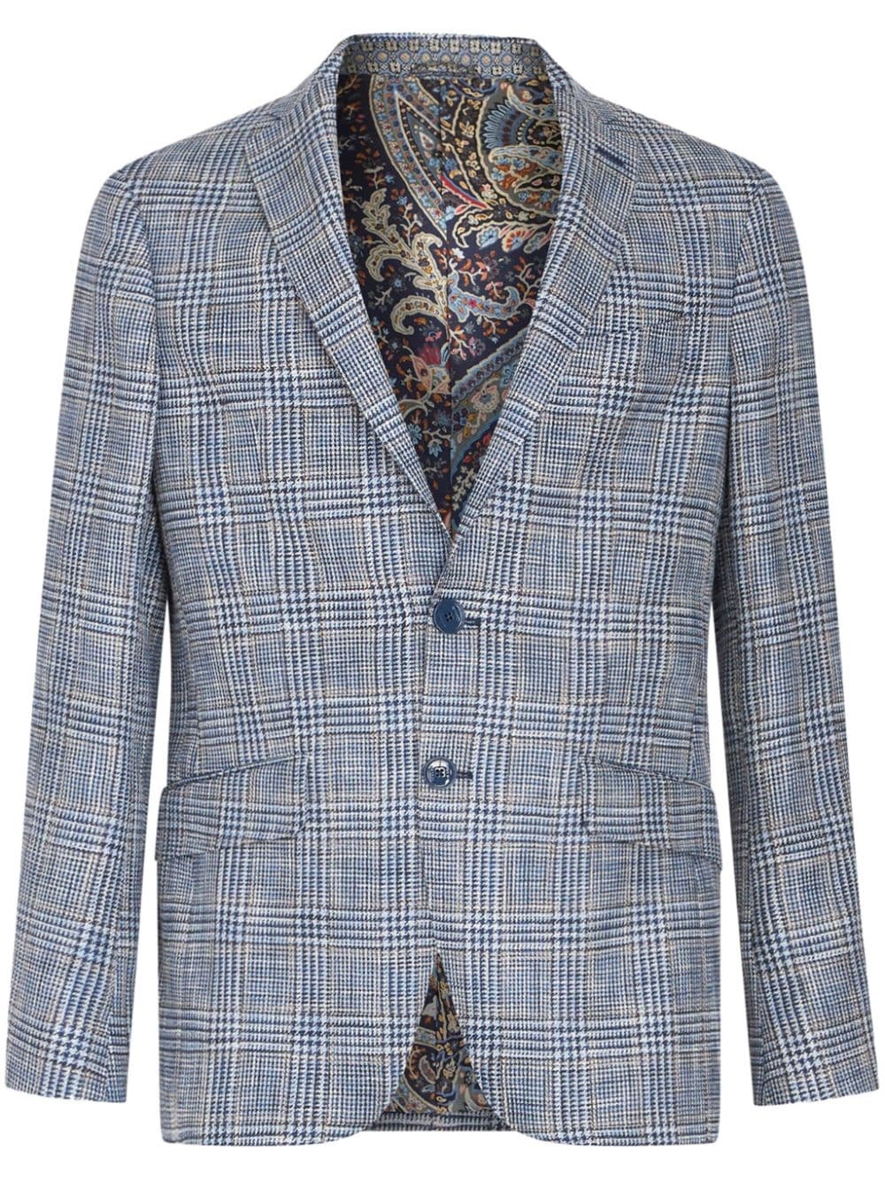 checked houndstooth blazer - 1