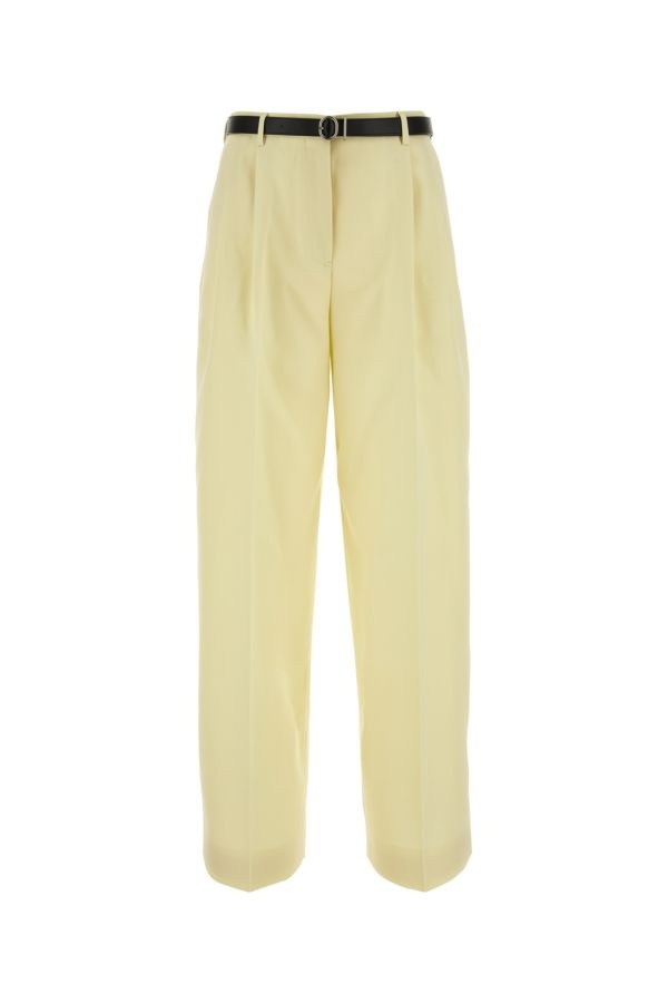 【関税&送料込】Jil Sander Pastel Yellow Gabardine Wide-Leg Jil Sander Jil Sander Woman Pastel Yellow Gabardine Wide-Leg