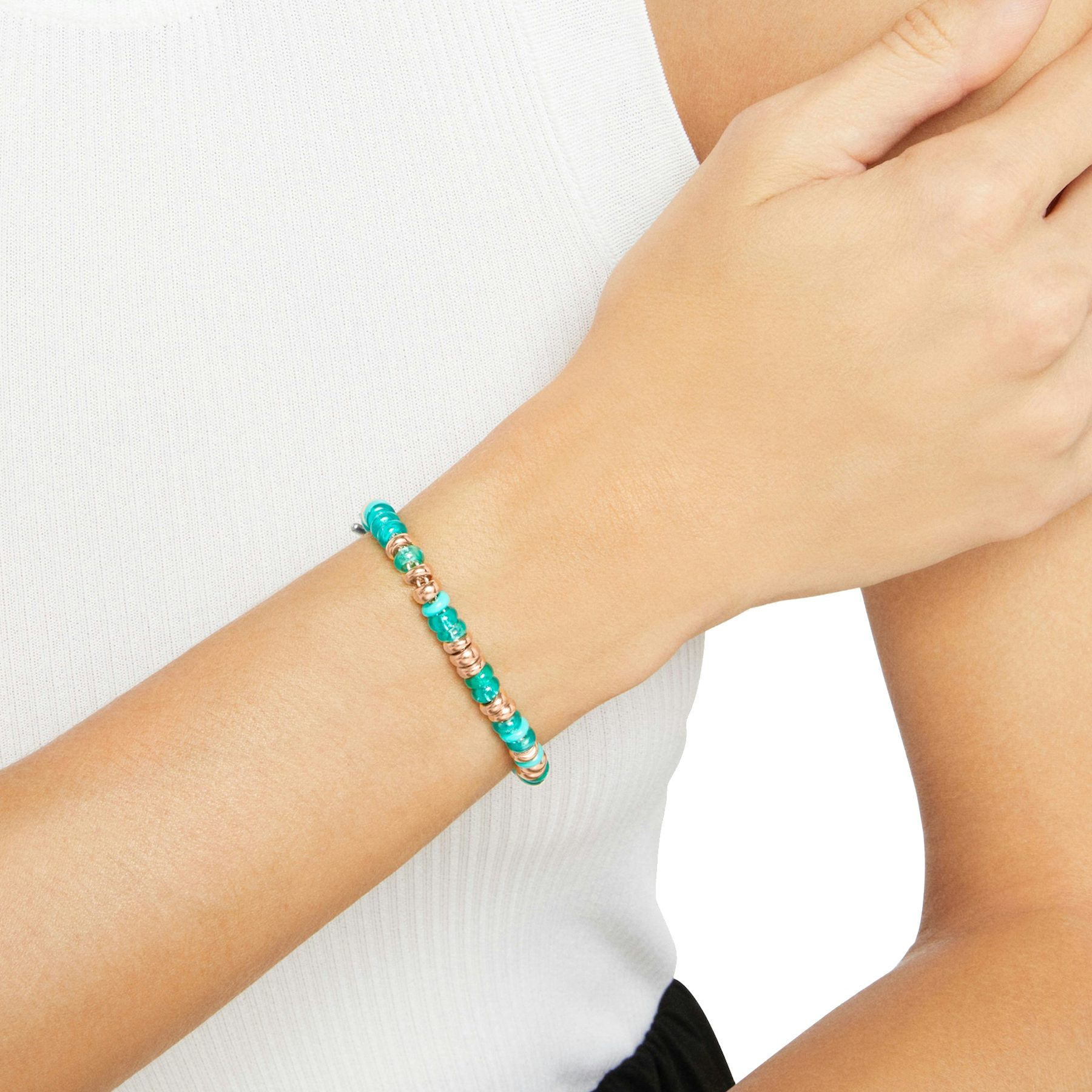 RONDELLE BRACELET IN GOLD-PLATED SILVER & RECYCLED PLASTIC - 4