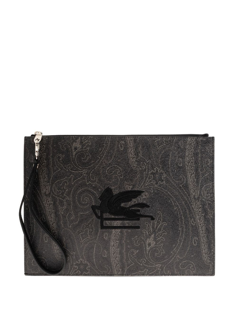 logo-detail clutch bag 1