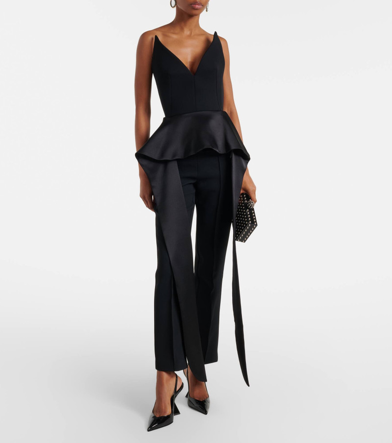 MATICEVSKI Frame peplum satin top outlook