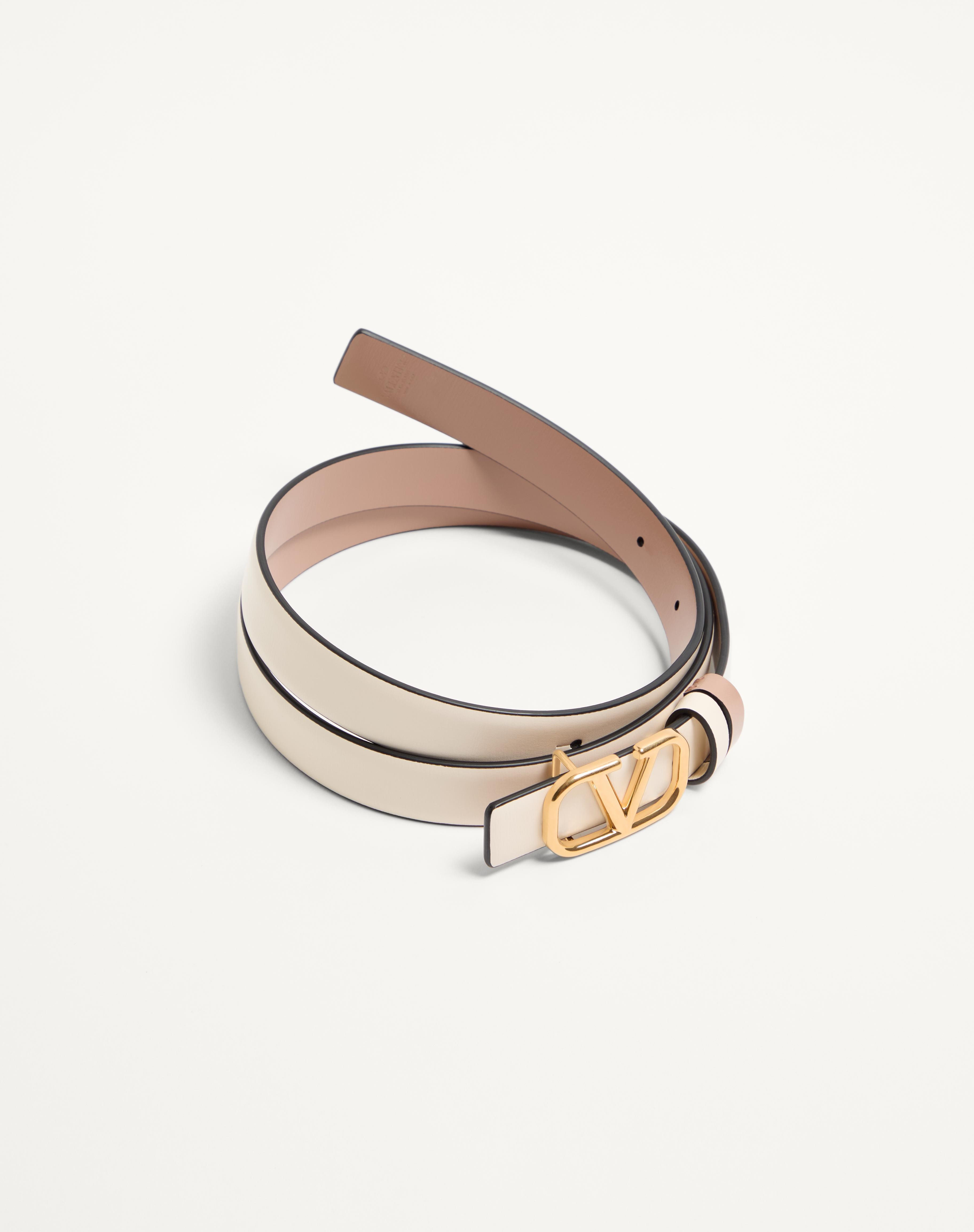REVERSIBLE VLOGO SIGNATURE BELT IN GLOSSY CALFSKIN 20 MM - 2