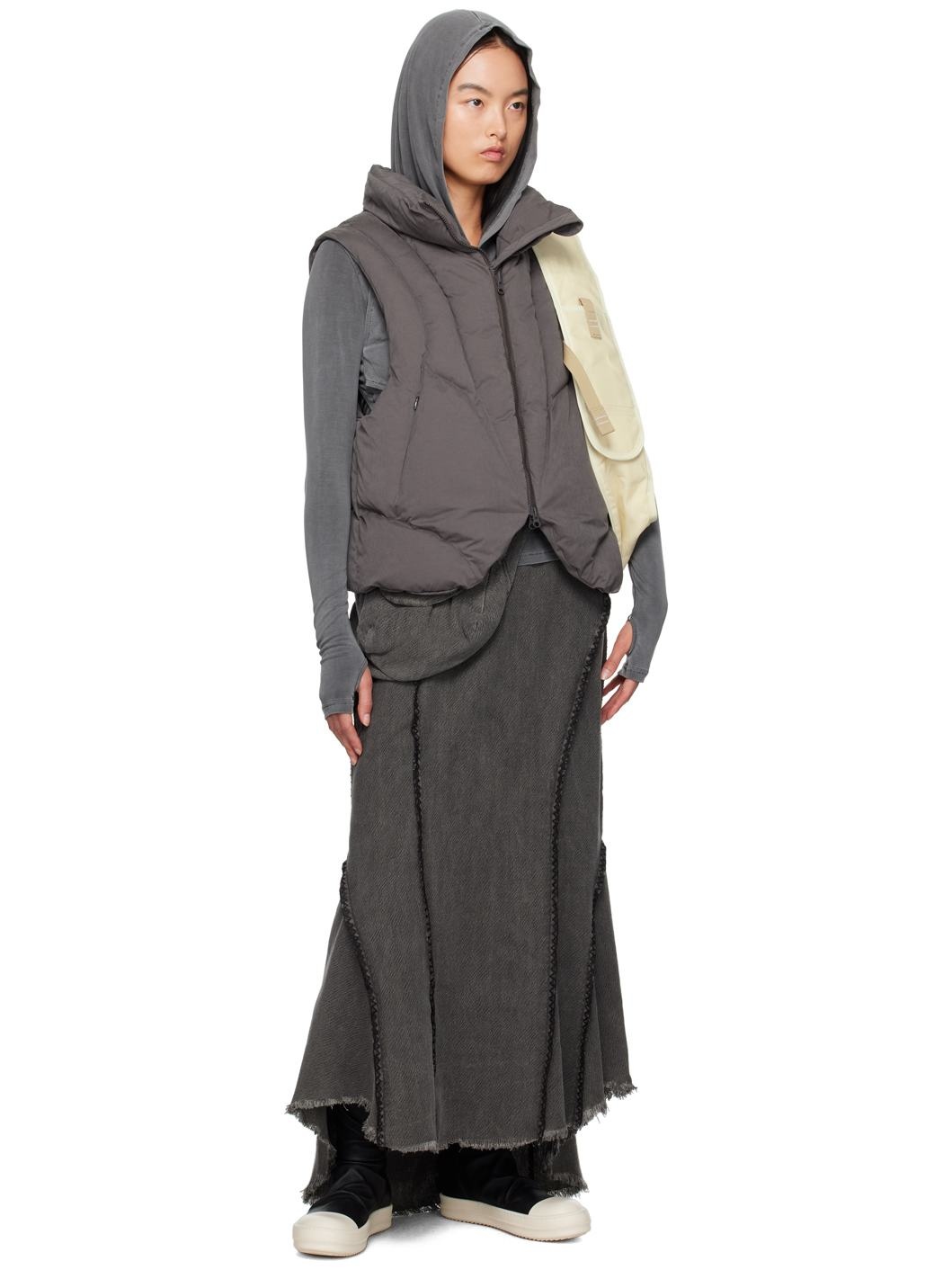 HYEIN SEO SSENSE Exclusive Gray Padded Vest | REVERSIBLE