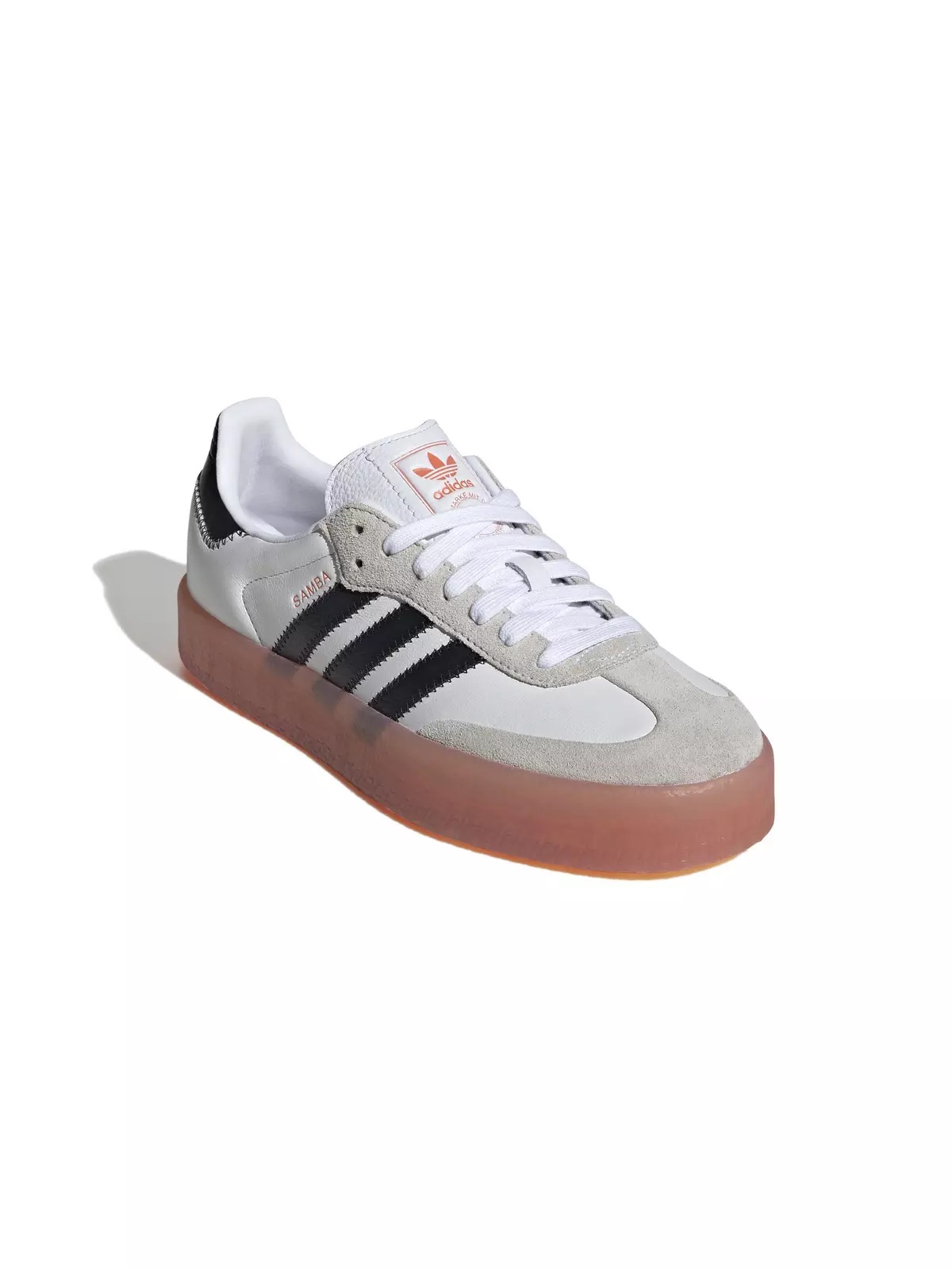 Originals Sambae "Ftwr White/Core Black/Semi Coral" Women's Shoe - 5