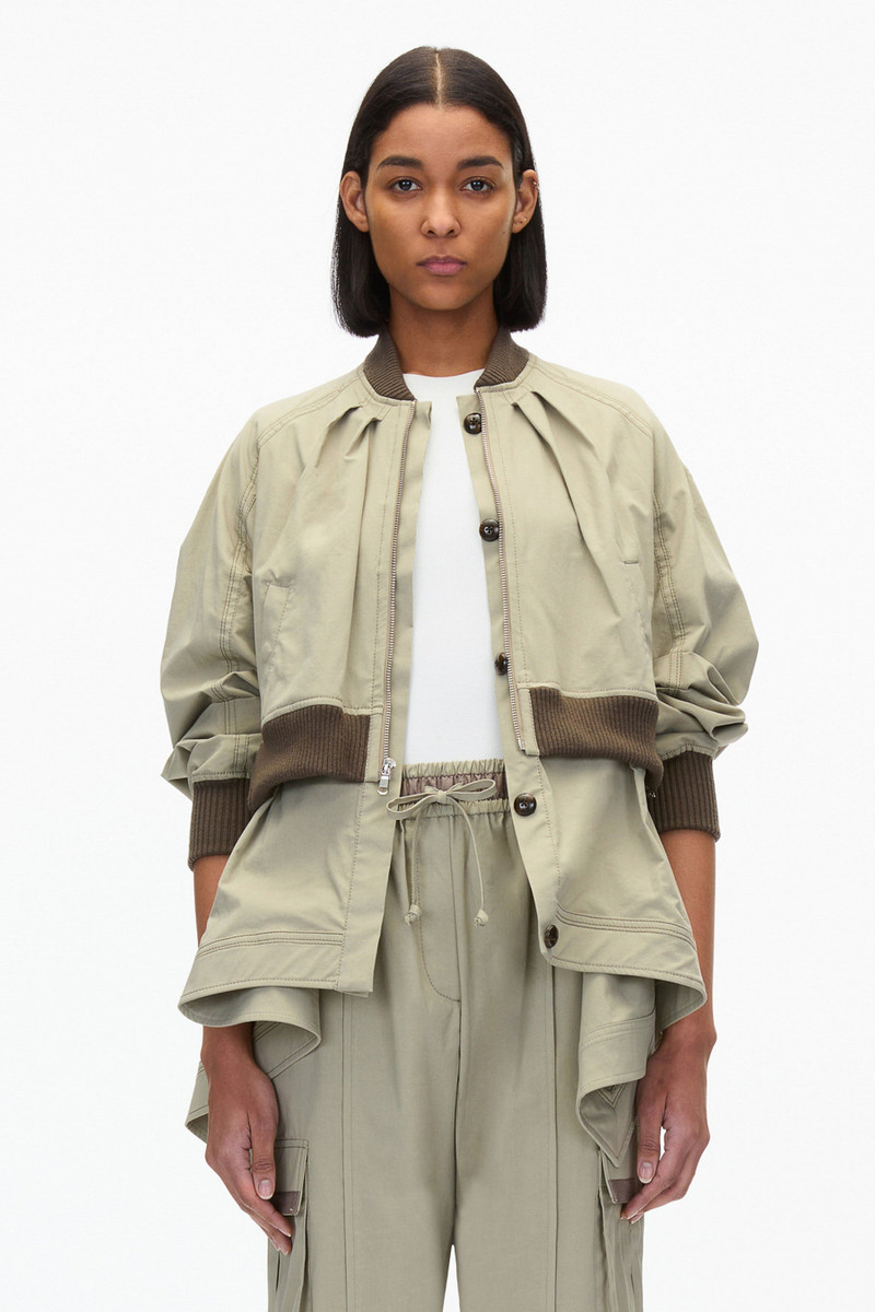 3.1 Phillip Lim Layered Flounce Bomber Jacket outlook