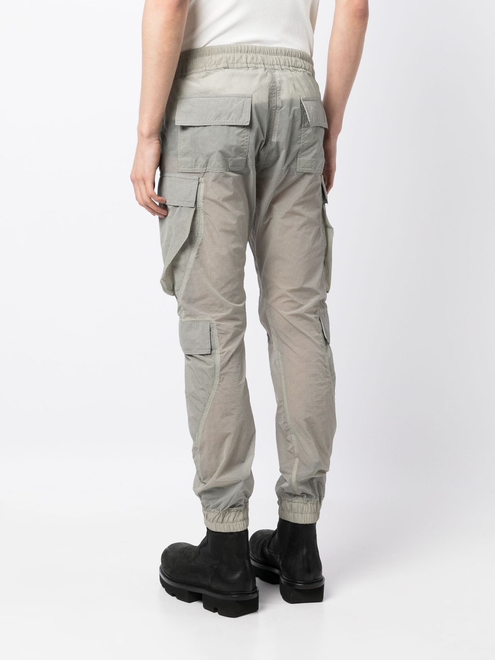 drawstring-waist skinny-cut cargo pants - 4