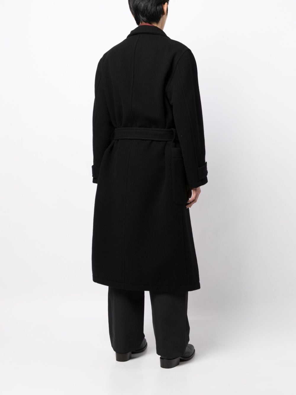 belted double-breasted coat - 5