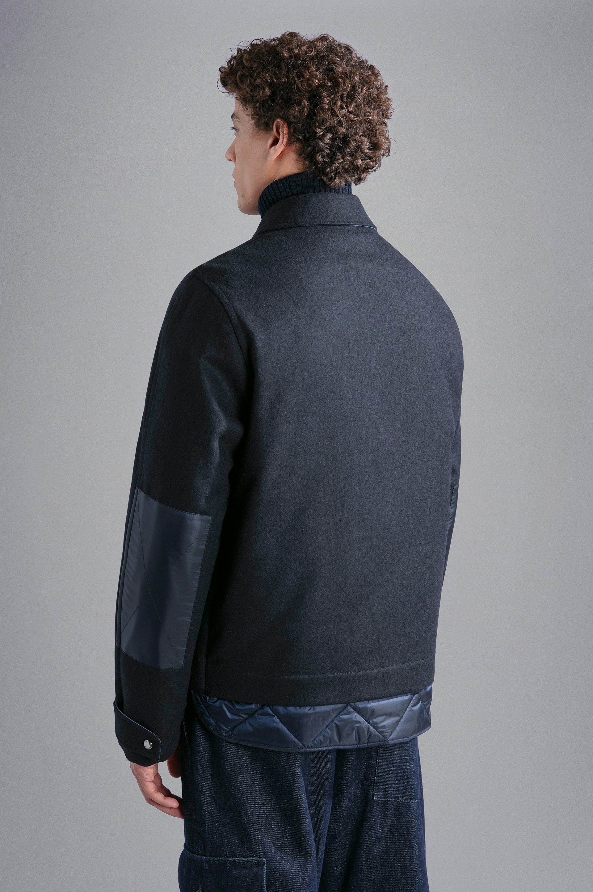 RE-WOOL JACKET WITH IRIDESCENT NYLON LINING - 3