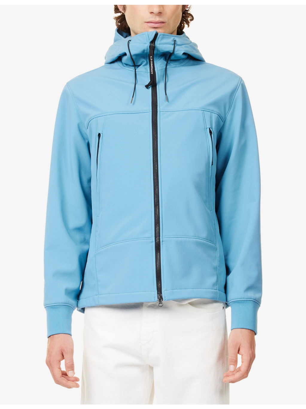 Goggle-Hood Long-Sleeve Stretch-Woven Jacket - 3
