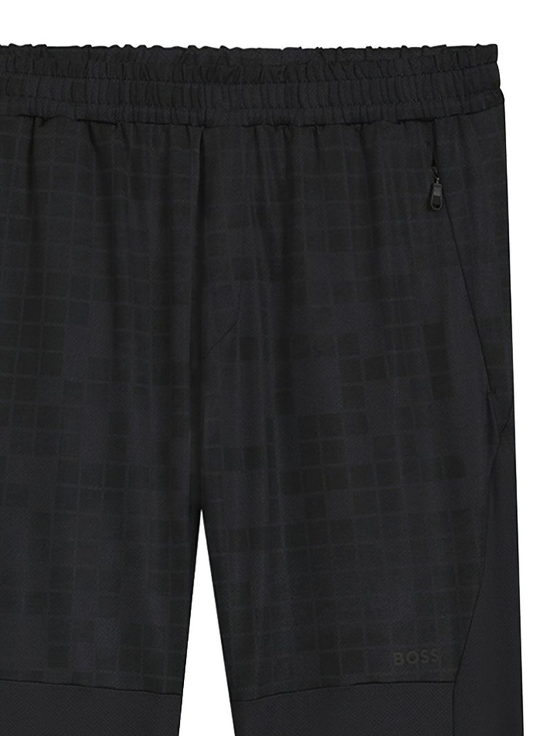 BOSS checkered-panel trousers outlook