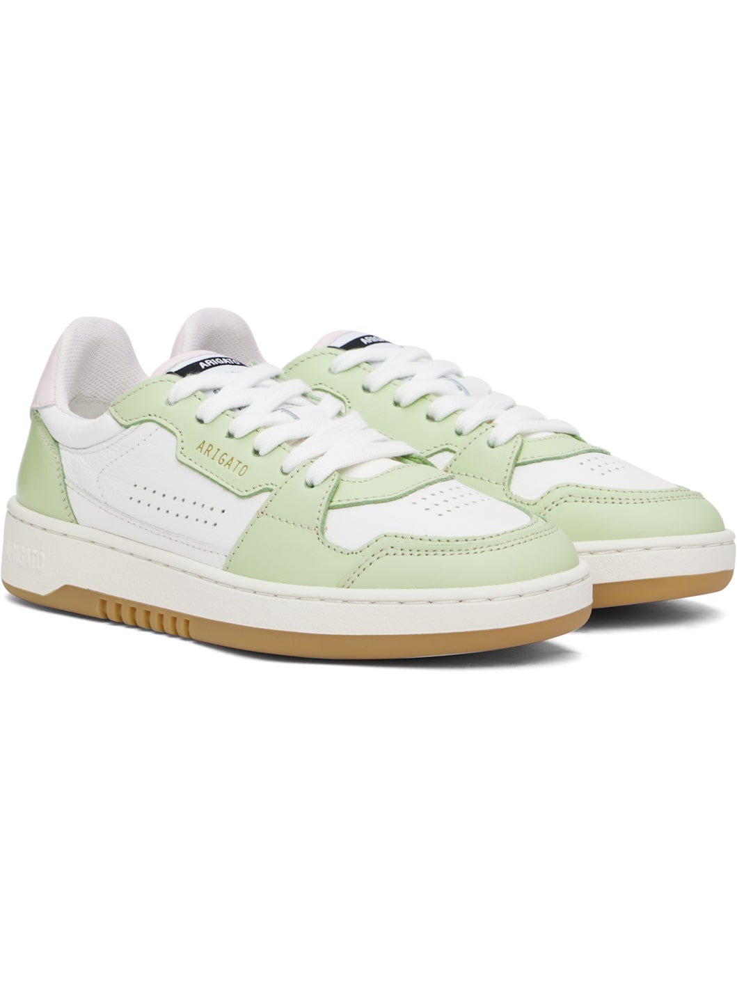 White & Green Dice Lo Sneakers - 4