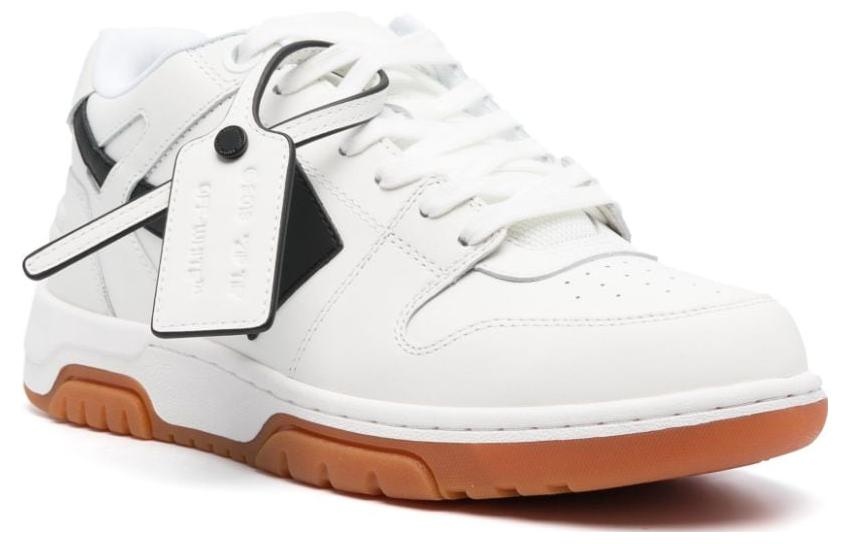 Off-White Out Of Office Low Leather Sneaker 'White Black' OMIA189F23LEA0030110 - 3