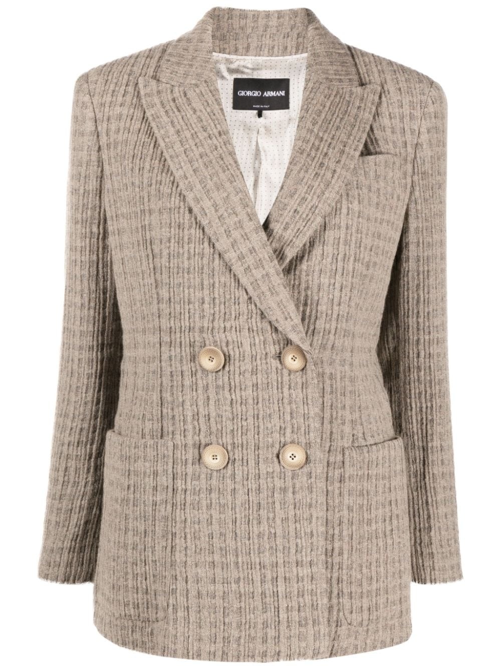 ジャケット GIORGIO ARMANI DOUBLE-BREASTED JACKET IN CASHMERE AND SILK GIORGIO ARMANI double-breasted textured blazer | REVERSIBLE