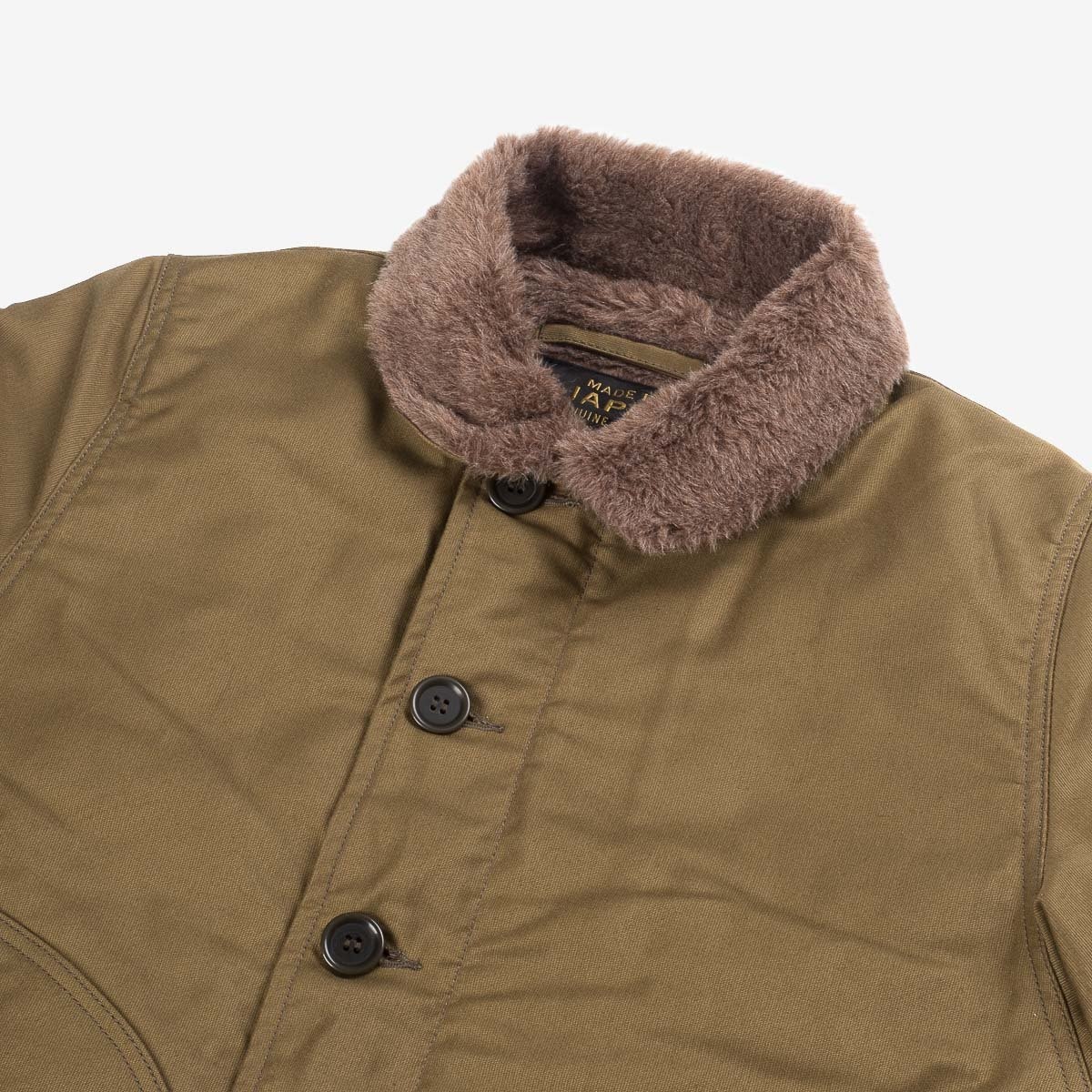 IHM-29-KHA Alpaca Lined Whipcord N1 Deck Jacket - Khaki - 5