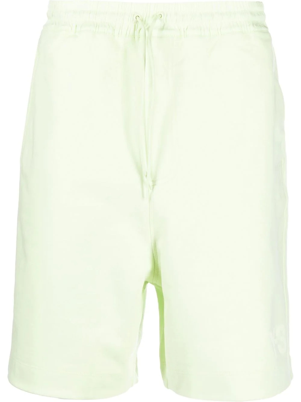 drawstring-waist cotton track shorts - 1