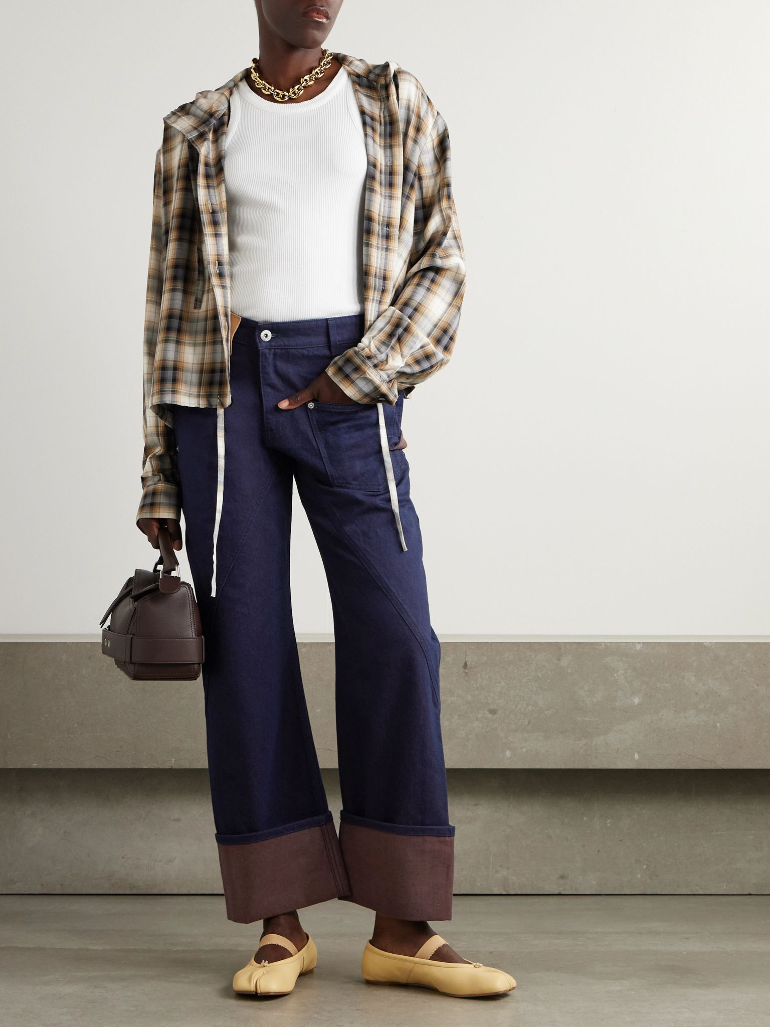 Twisted asymmetric high-rise jeans Blue - 2