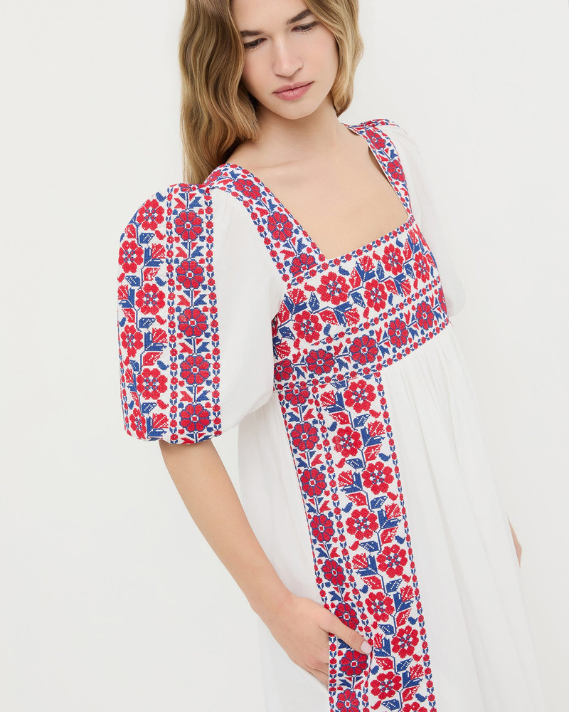 Lotus Embroidered Dress 4