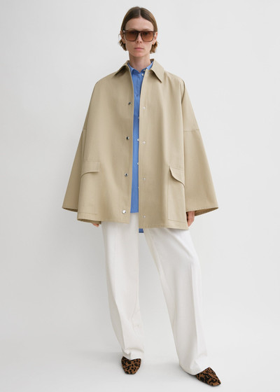Totême Cotton twill overshirt jacket fawn outlook