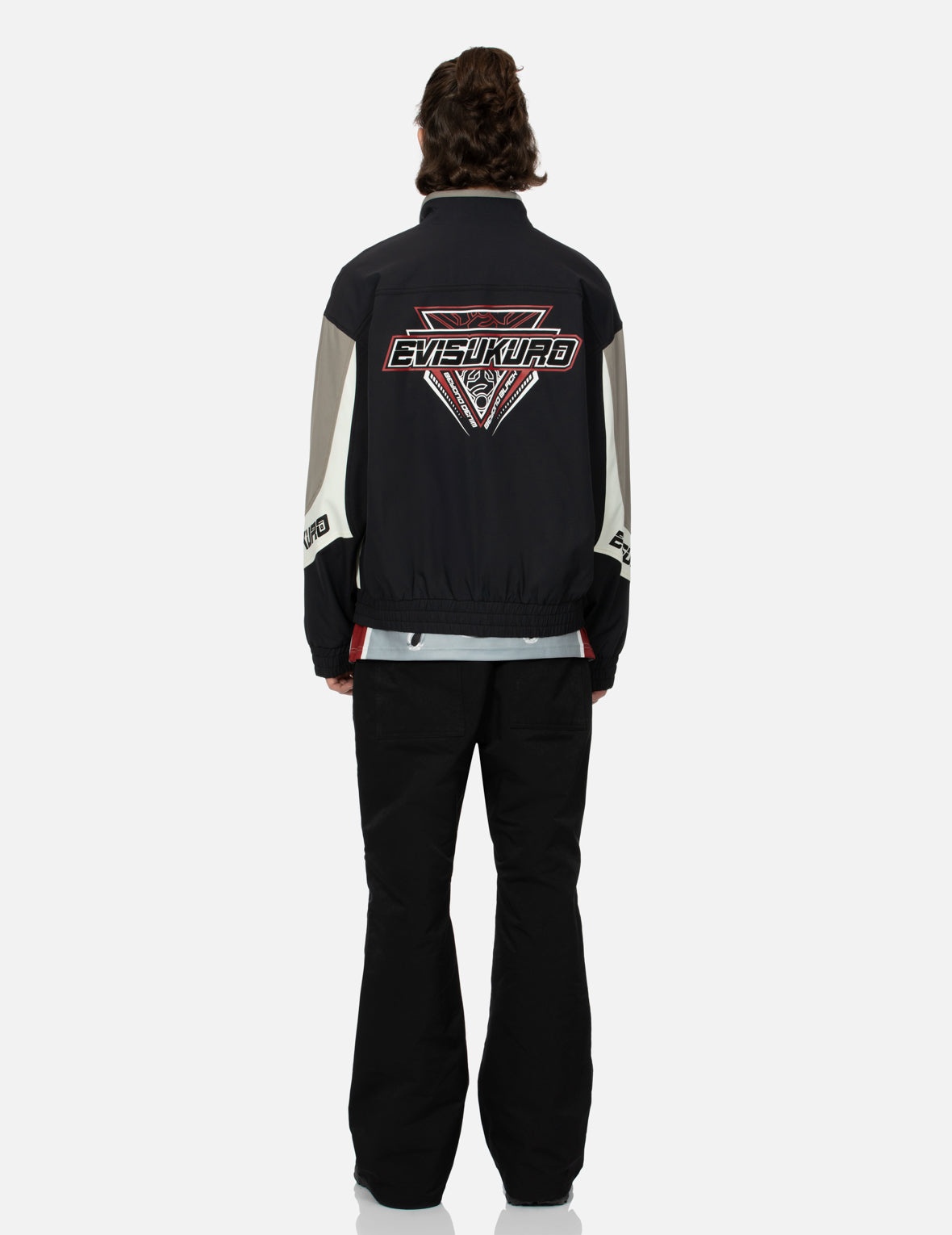 Multi-Logo Print Fashion Fit Racing Jacket - 6