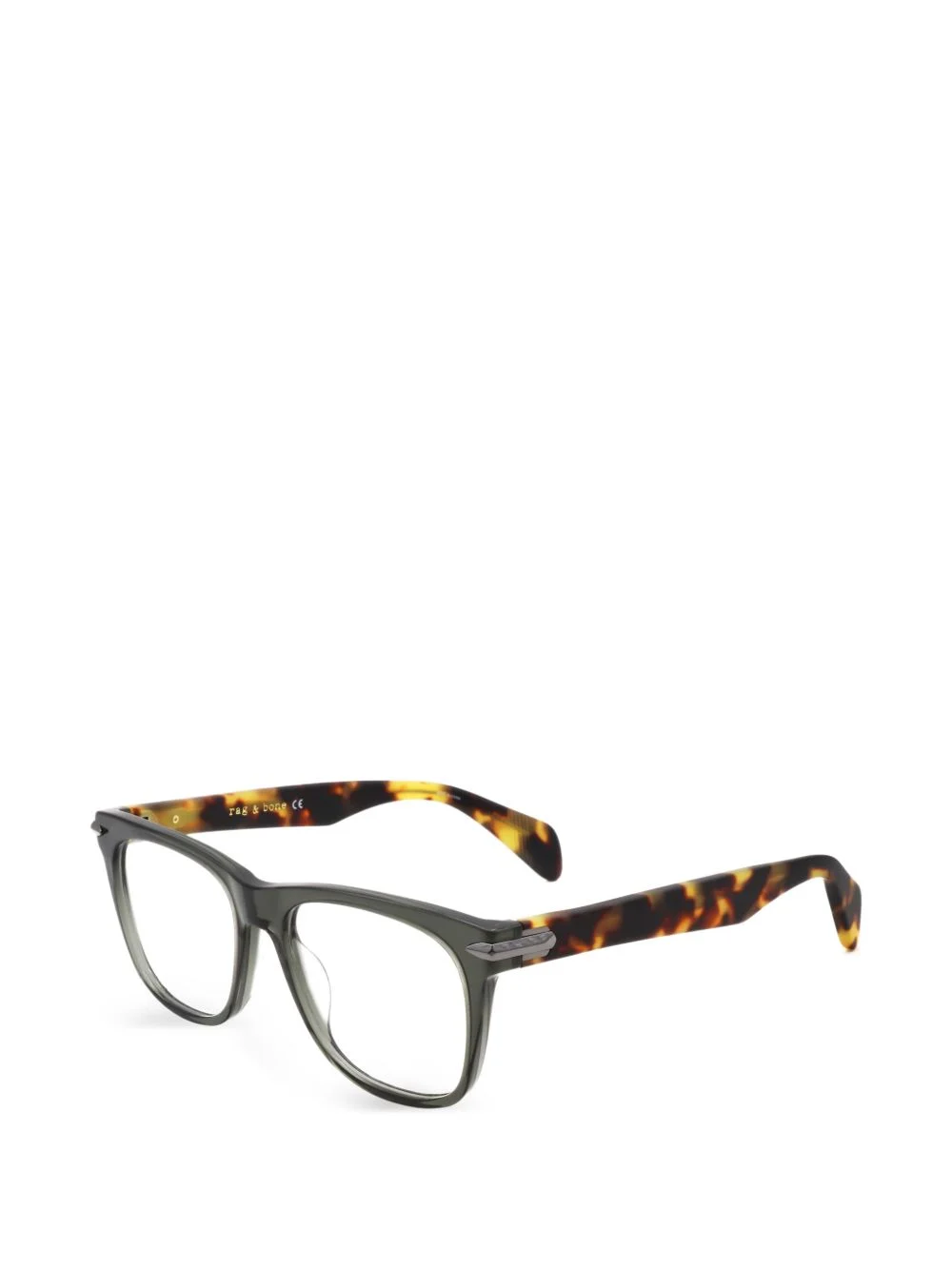 tortoiseshell-effect square-frame glasses - 1
