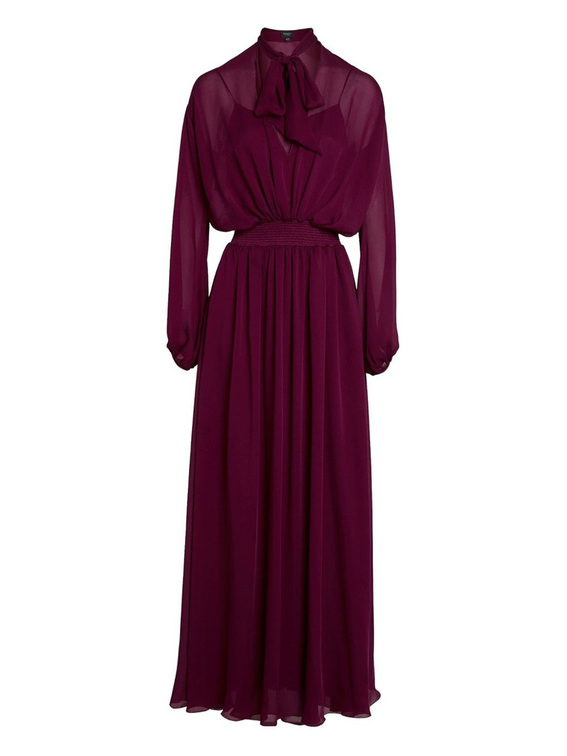 tie-neck silk maxi dress 1