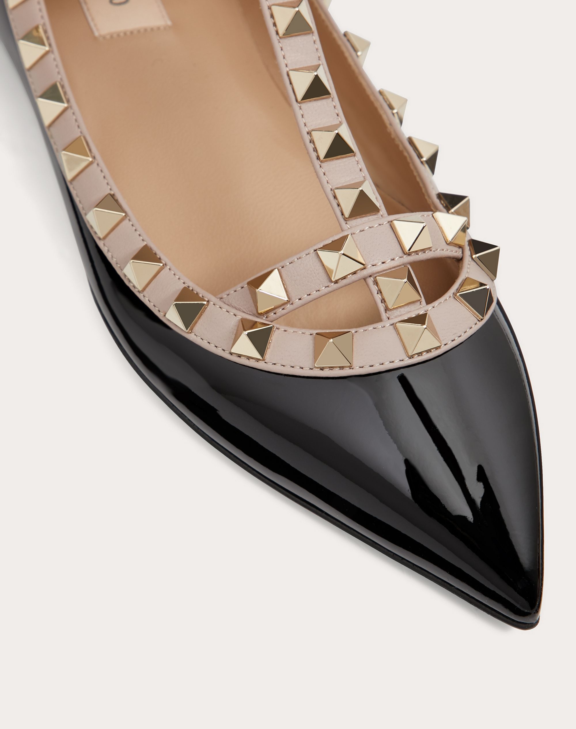 Patent Rockstud Caged Ballet Flat - 11