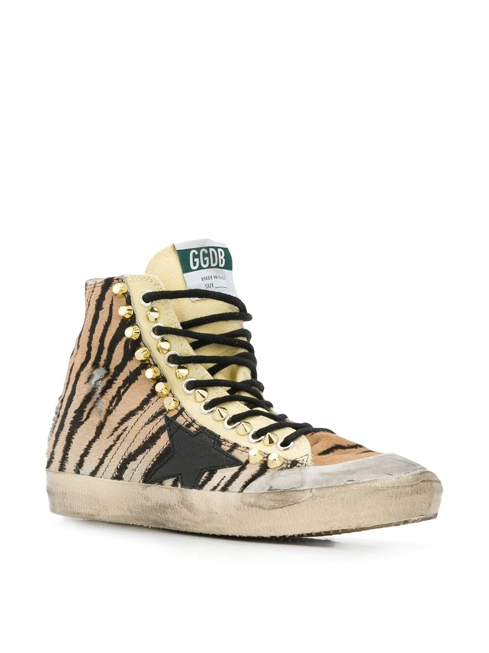 studded tiger print high-tops - 2