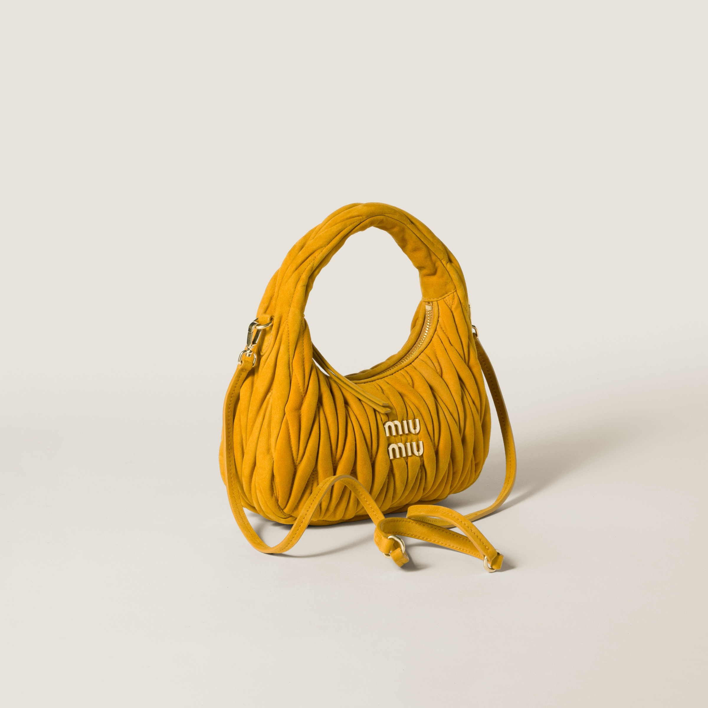 Wander matelassé suede bag - 3