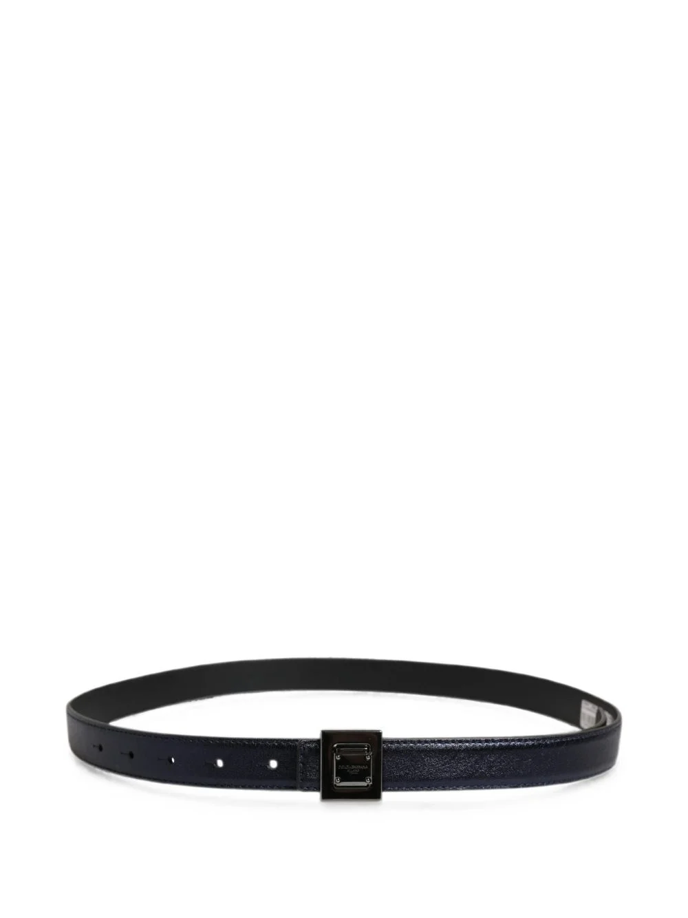 square-buckle leather belt - 1