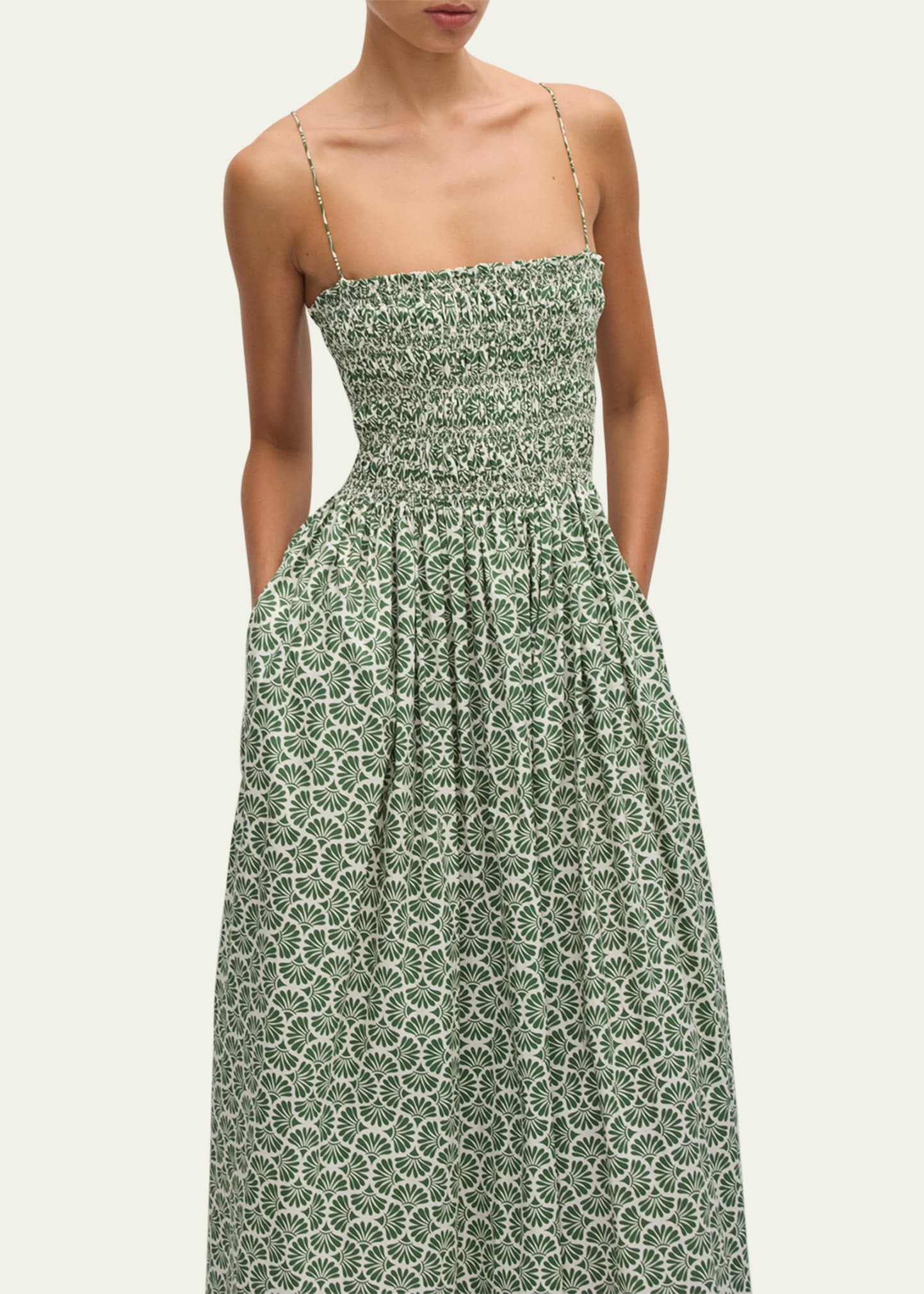 Shirred Bodice Maxi Dress - 2