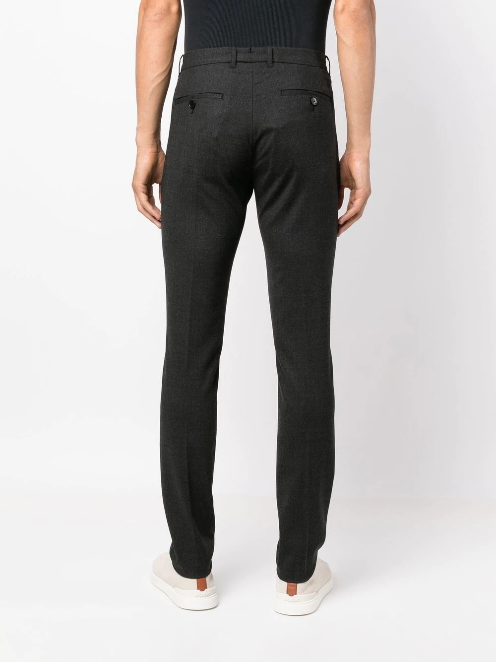 slim-cut mid-rise trousers - 4