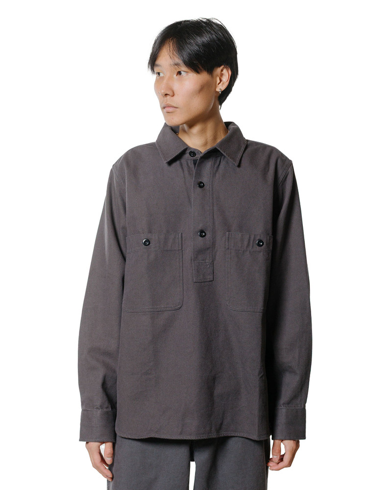 MARGARET HOWELL MHL Overhead Shirt Cotton Wool Drill Graphite outlook