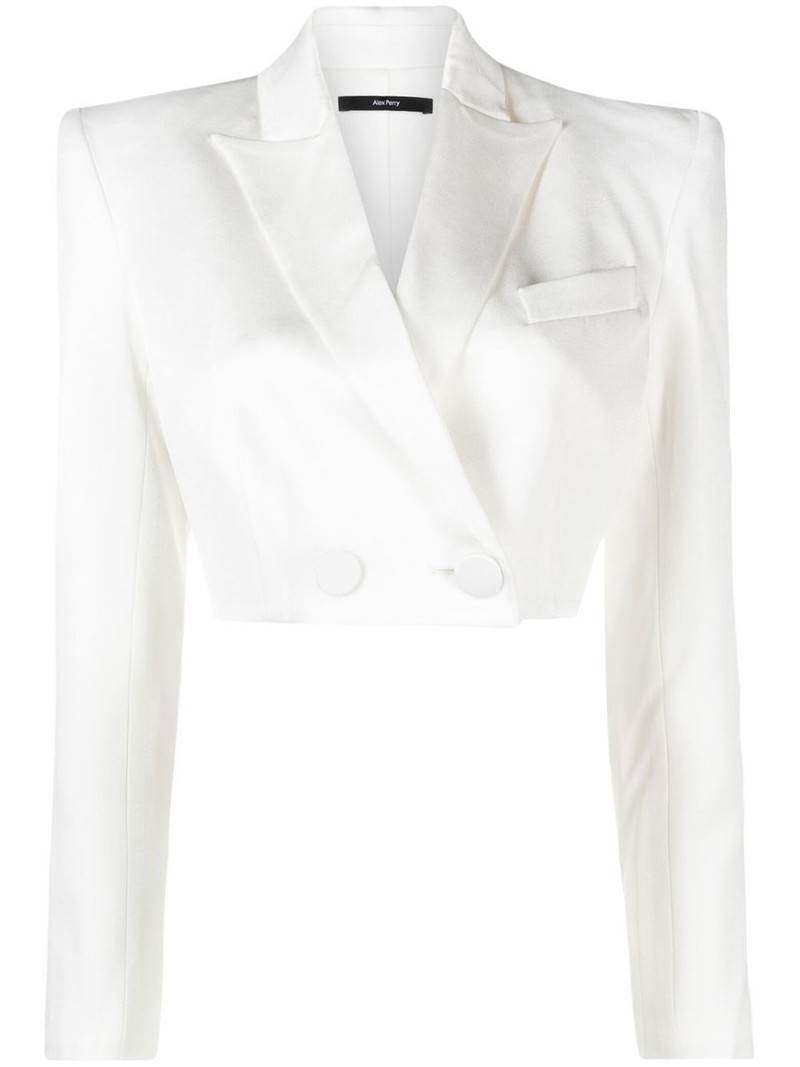 cropped single-breasted blazer 1