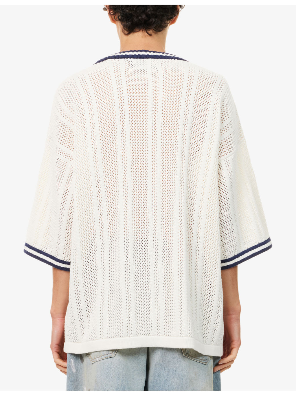 Football Semi-Sheer Knitted Top - 4