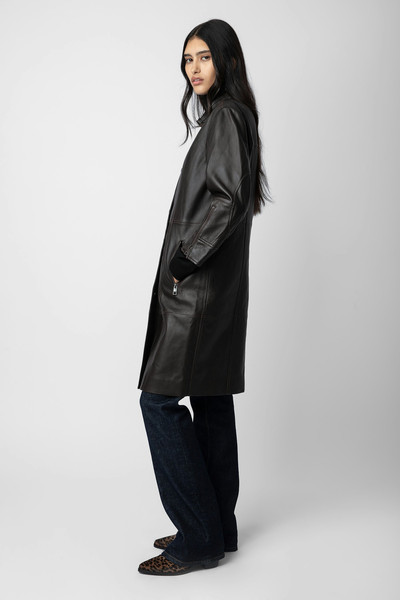 Zadig & Voltaire Mira Leather Coat outlook
