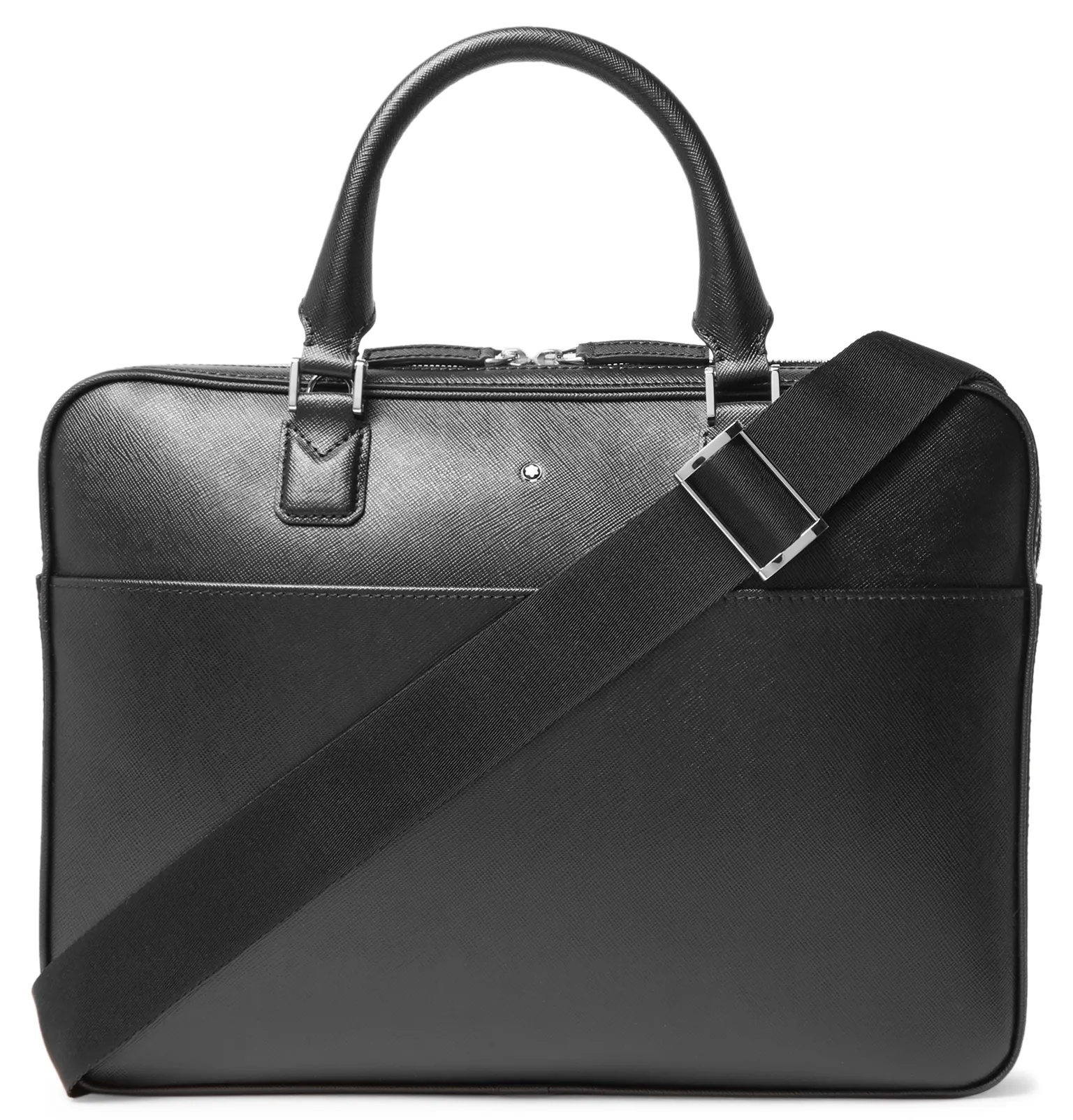 Sartorial Cross-Grain Leather Briefcase - 1