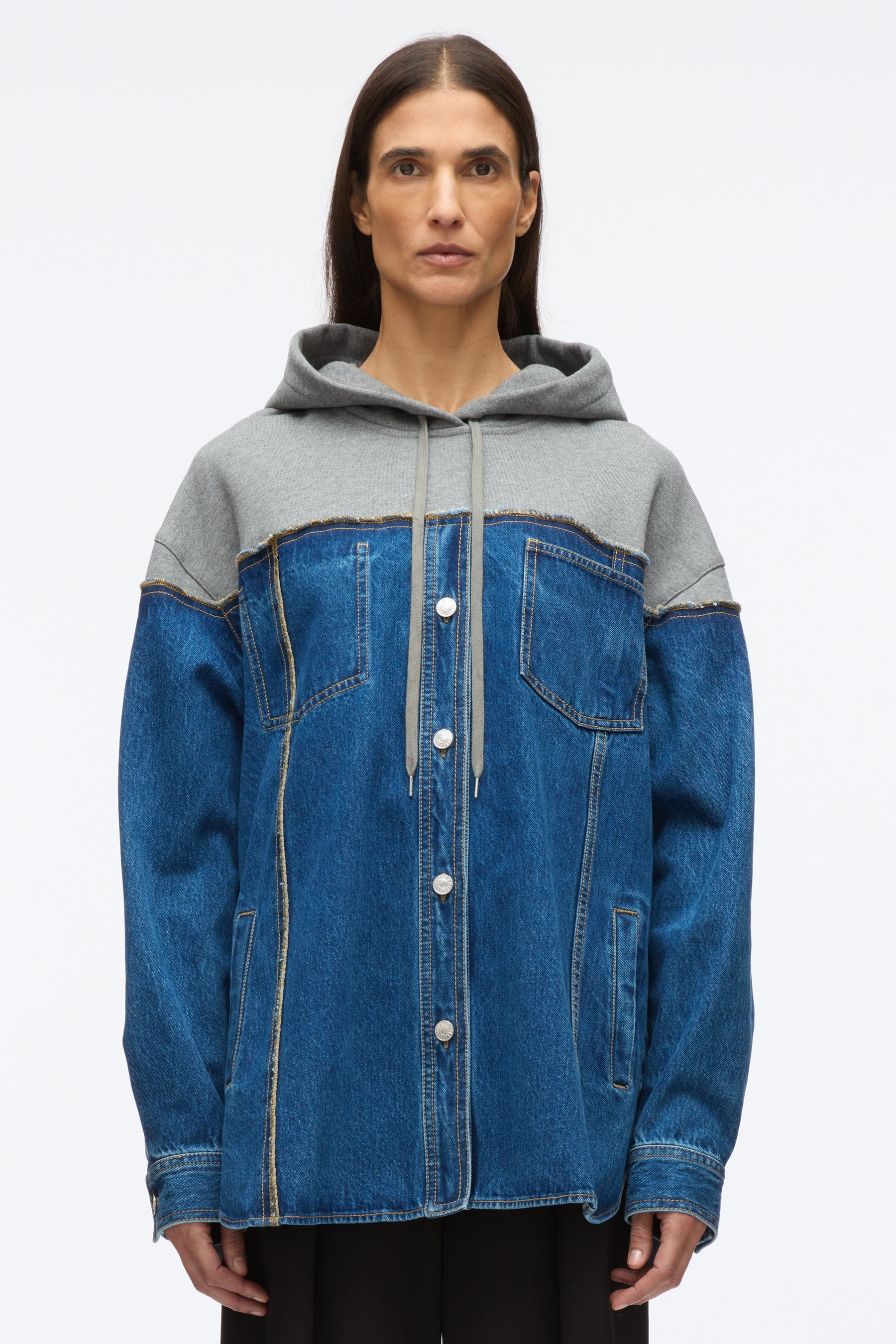 Hybrid Denim Hoodie - 3