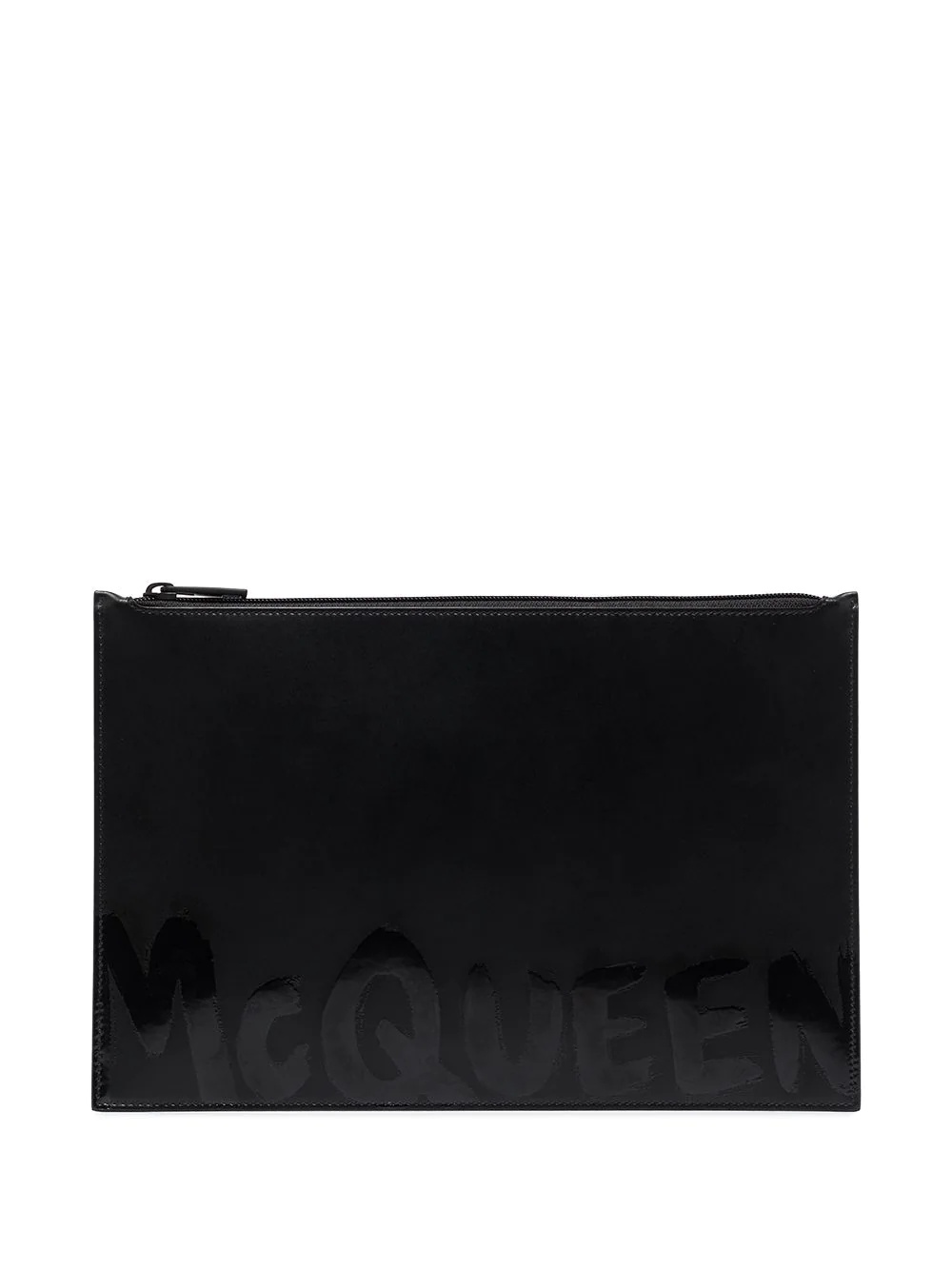 Graffiti logo-print clutch bag - 1