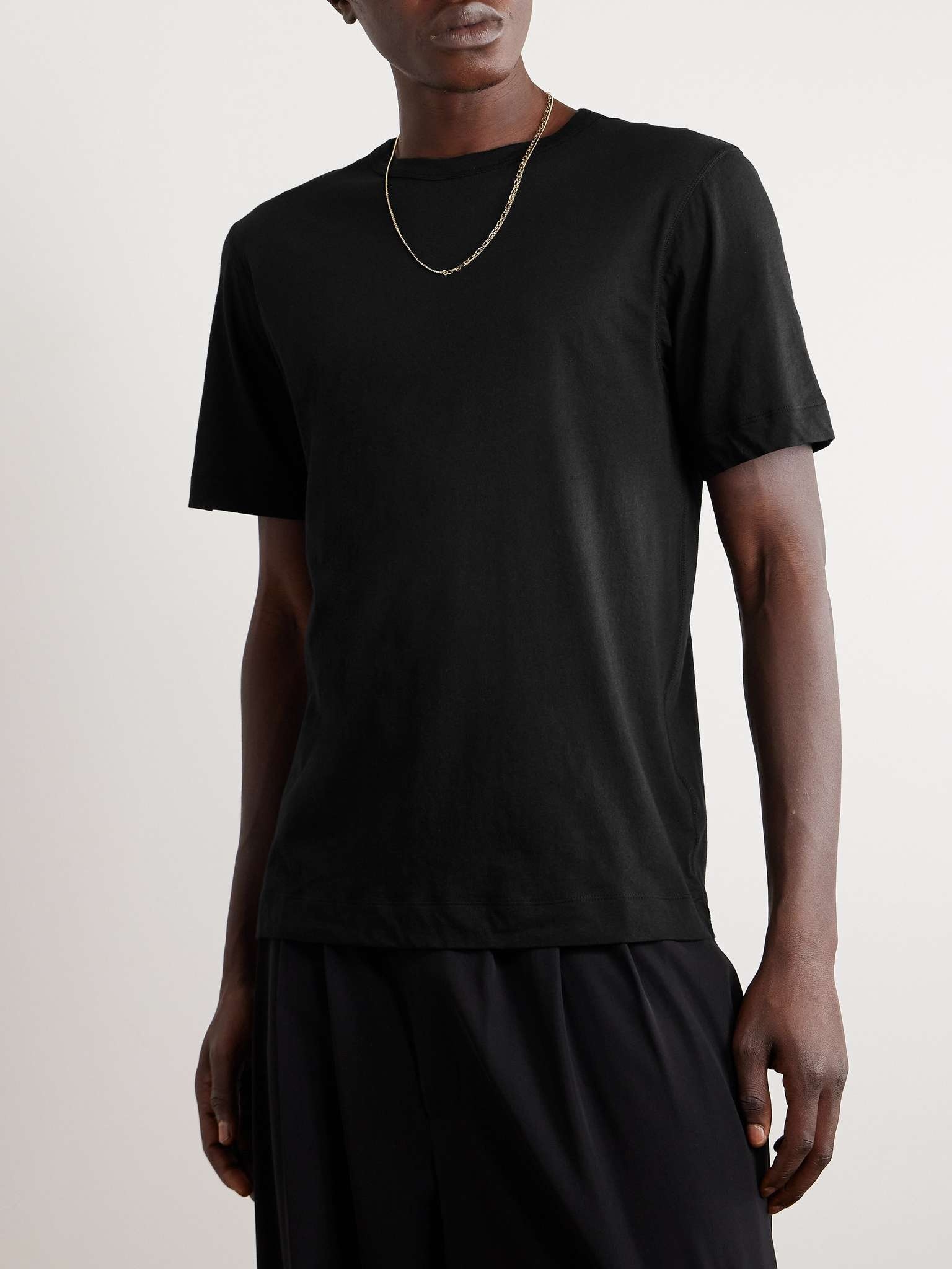 【関税&送料込】Dries Van Noten Black Cotton Hubbot T-Shirt Dries Van Noten Cotton-Jersey T-Shirt | mrporter | REVERSIBLE